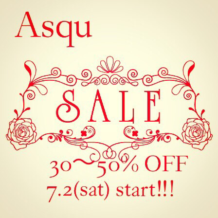 Asqu Summer SALE START ☆_d0220368_13562112.jpg