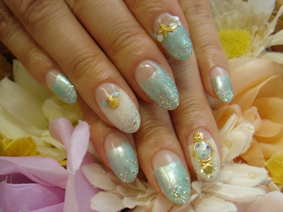 キラキラ☆SEA Nail_d0101450_14043205.jpg