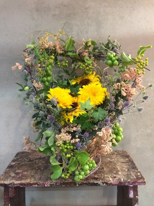 お花の教室(ヒマワリ*パッションフラワー)_f0324766_12185772.jpg