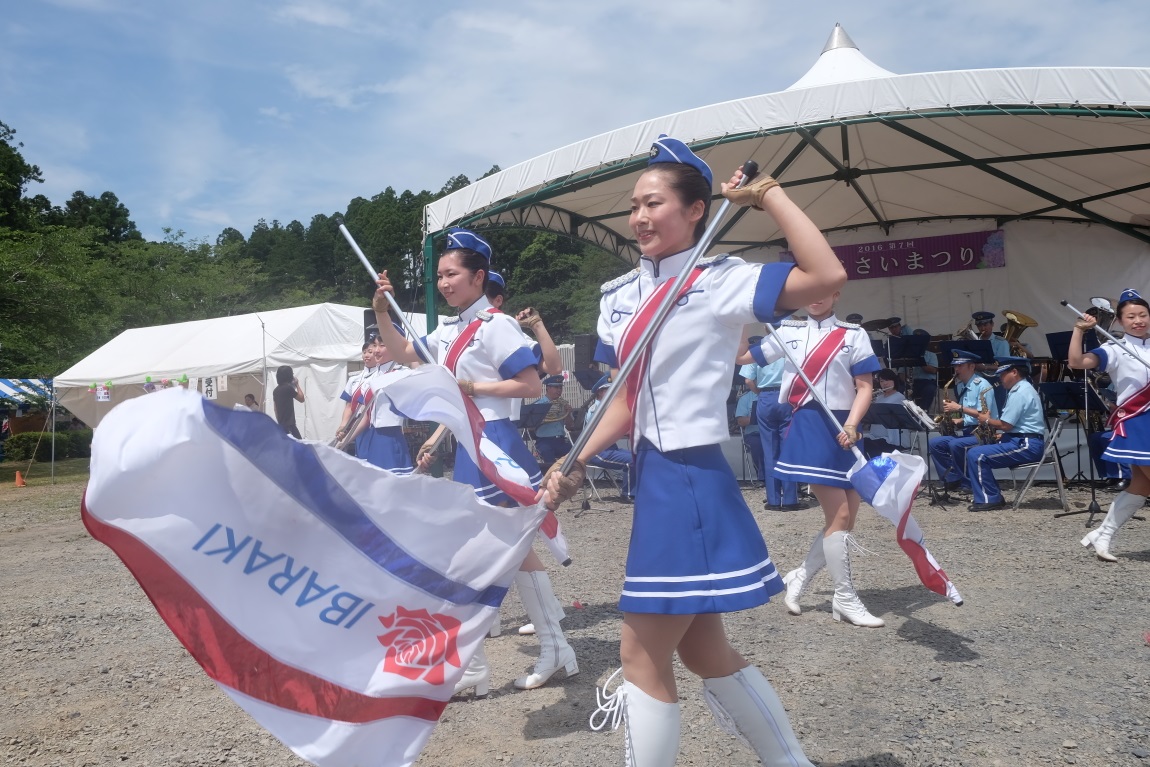 涸沼あじさい祭り １ 茨城県警察音楽隊 カラーガード隊 ２０１６ ０７ ０３ 常陸のt S Blog