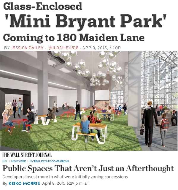 ガラス張りの室内型ブライアント・パークを作っちゃった?! 180 Maiden Lane_b0007805_5581336.jpg