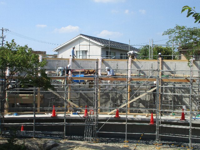 Mクラブハウス（愛知）　建方 ‐1日目‐_e0163440_1211502.jpg