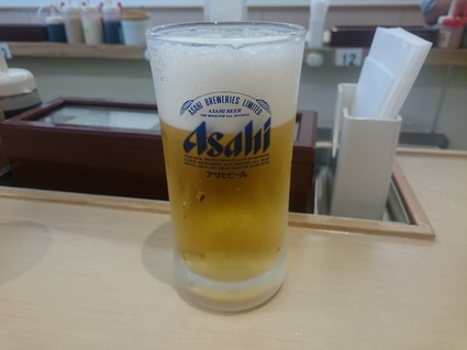7/6夜勤明け 茄子と豆腐と粗挽き肉の四川風麻婆定食大盛り無料¥630+生ビール2杯¥300@松屋_b0042308_1723521.jpg