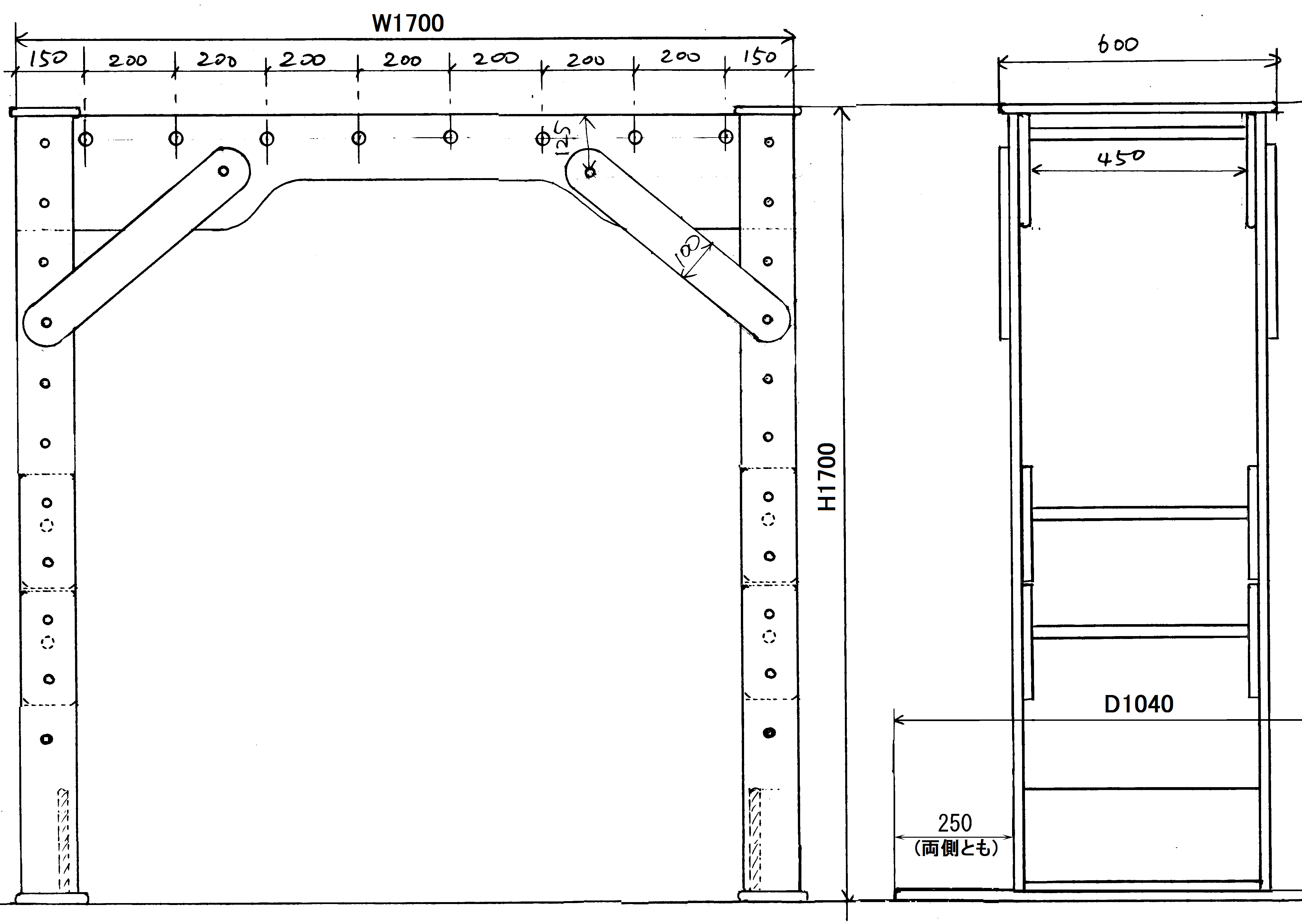 うんていNタイプ（旧ベースなしタイプ）W1700×H1700×D1040　可動式登り棒×4_e0072513_20191910.gif