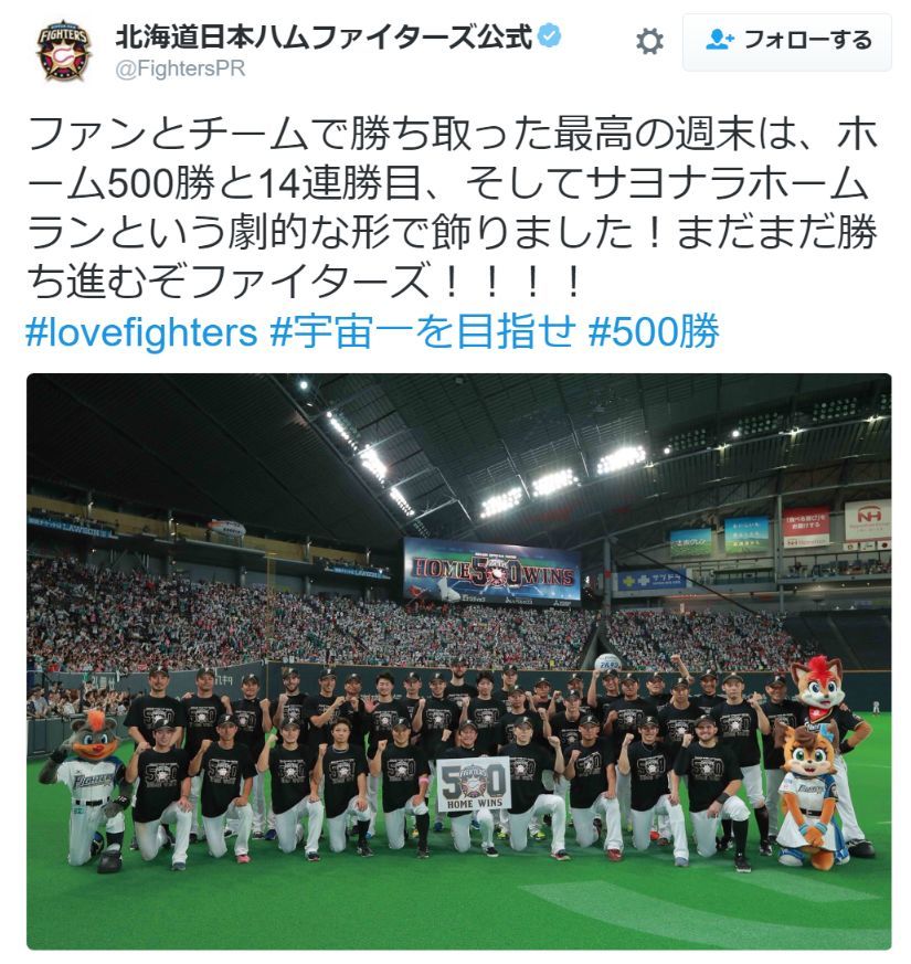 参院選投票後は日本ハム連勝記録祭り_c0025115_21311549.jpg