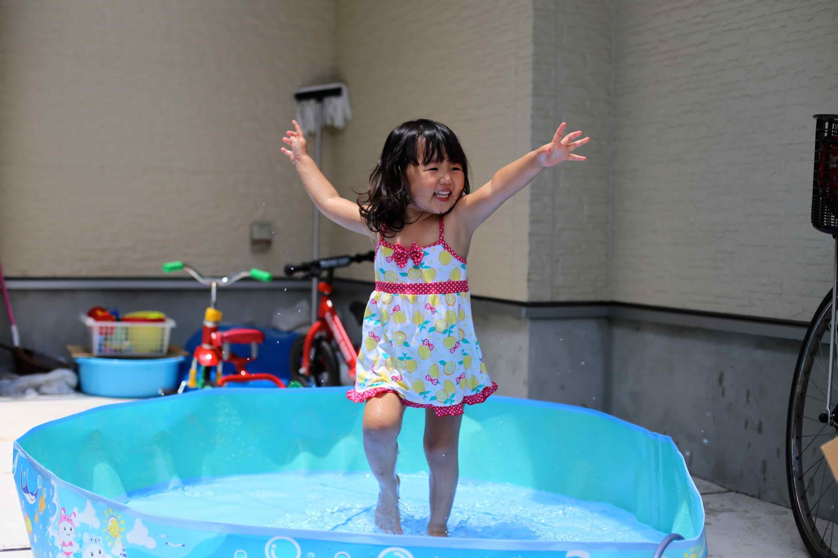 自宅プール むすめ むすこのフォトブログ