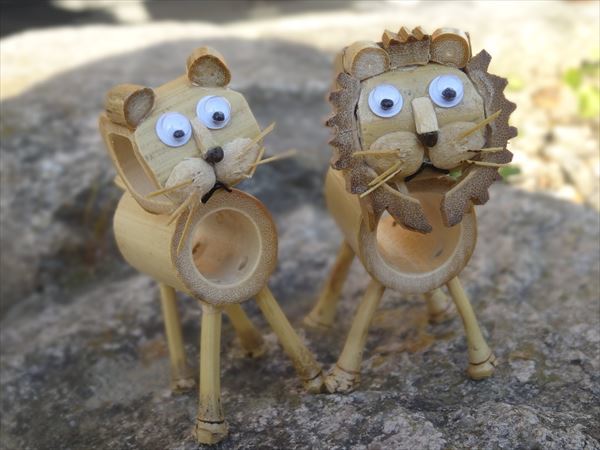 竹細工の動物の種類を広げる。 : じいちゃんの竹細工