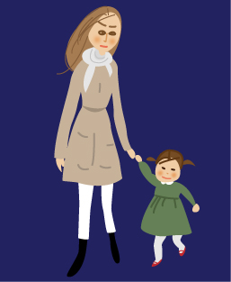 イラスト おしゃれな親子カラー 日々是イラスト