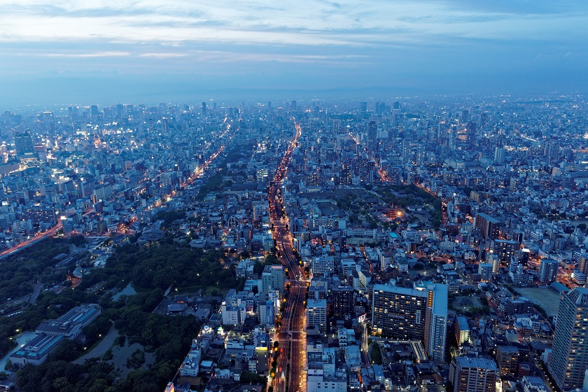 ハルカス300からの夕日_f0274536_0422498.jpg