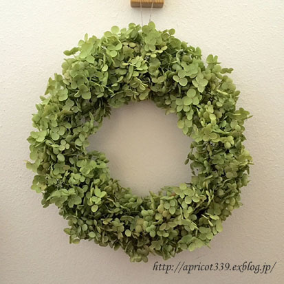 紫陽花のドライフラワーでリース作り_c0293787_17132600.jpg