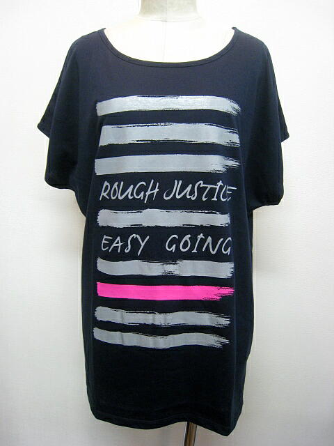 ＢＬＡＮＣ　ｂａｓｑｕｅ （ブランバスク）手書きボーダー＆文字プリントＴシャツ　ＮＡＶＹ、ＢＬＡＣＫ_a0089359_14363978.jpg