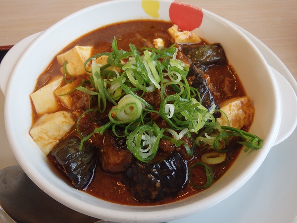 松屋の茄子と豆腐と粗挽き肉の四川風麻婆定食　門真店_c0118393_15175878.jpg