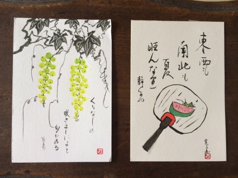 母の俳画 2016 7月_a0157409_13234684.jpeg
