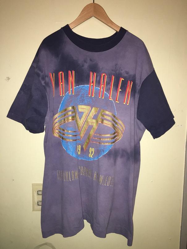 1990\'s VAN HALEN ‘Tye-Dye’ T-Shirt×Denimu Easy Shorts×adidas SUPER STAR ‘NAVY SUEDE’_e0240460_0261722.jpg