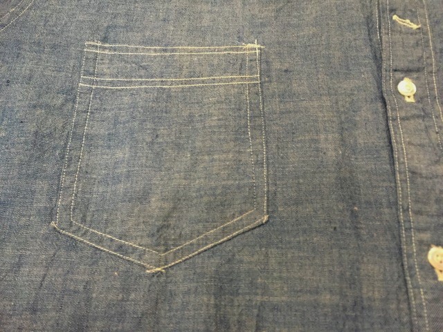 ～1920\'s watch pocket chambray shirts_d0121303_19583130.jpg