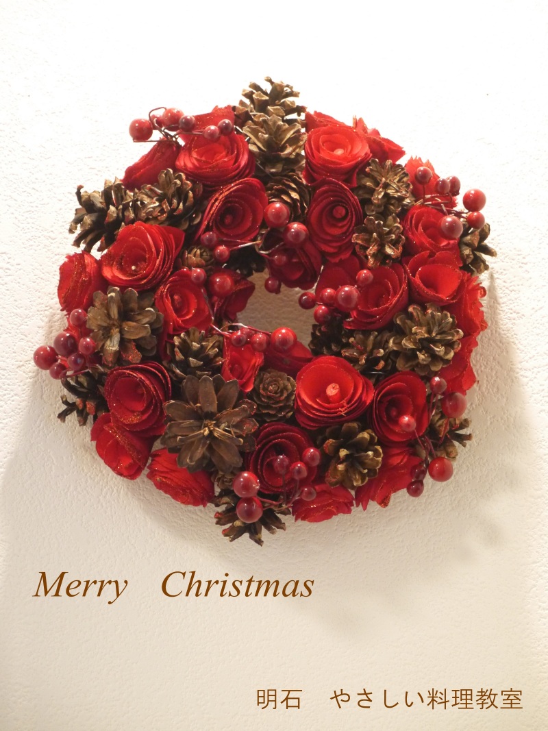 Christmasリースを飾って♪_f0361692_11282108.jpg