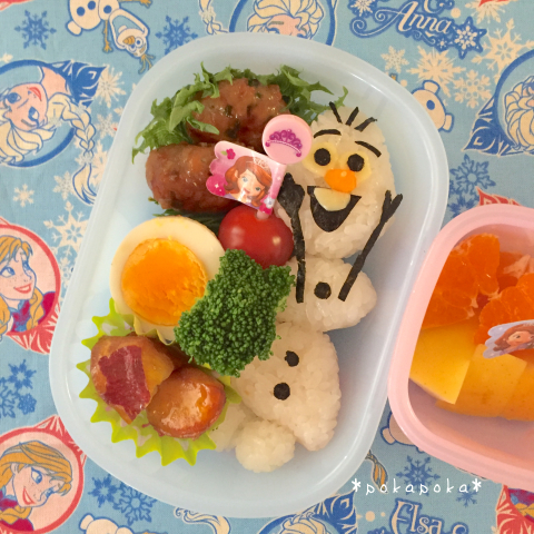 アナと雪の女王 オラフのお弁当 W Poka Poka食堂 おうちcafeごはんdiary アナと雪の女王 オラフのお弁当 W Poka Poka食堂 おうちcafeごはんdiary