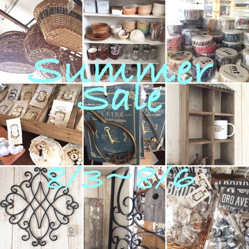 8/3~8/6まで「Summer Sale」開催します☆_e0153758_20584214.jpeg