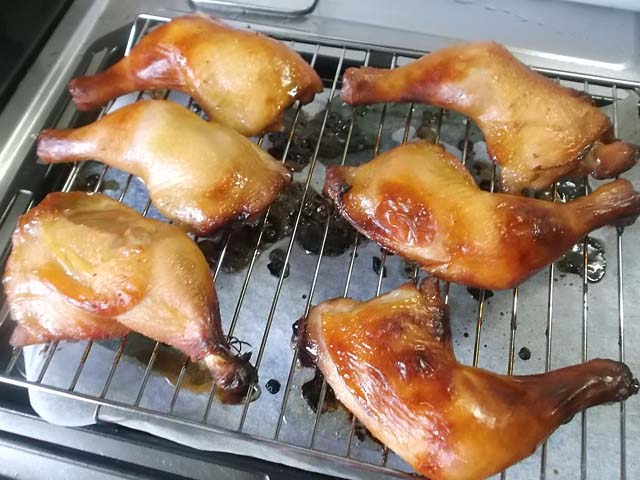 鶏もも肉のオーブン焼き&お絵かき_f0019498_20444381.jpg