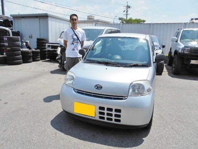 祝☆納車 エッセ ローダウン仕様♪ジムニーは買取させていただきました(●*\'v`*人)_c0213517_13385172.jpg