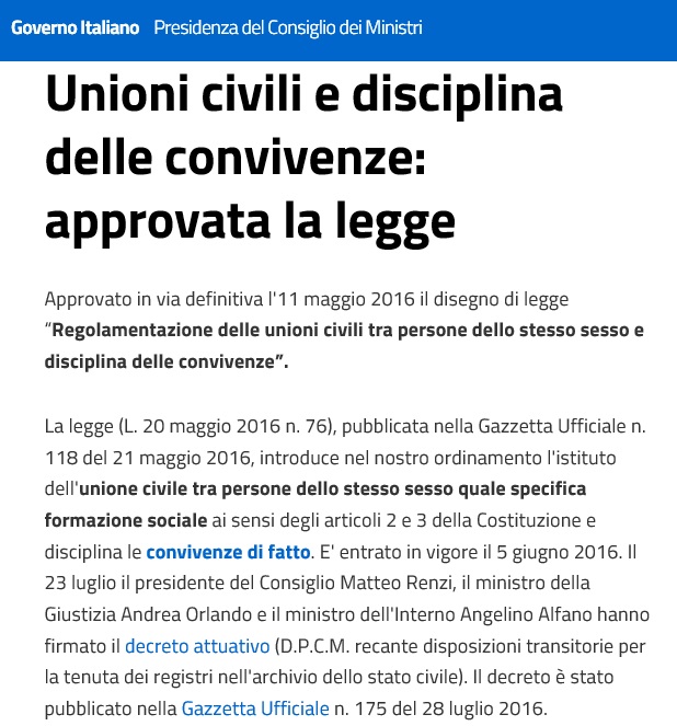 同性カップルようやく法的承認、イタリア各地で相次ぐゲイカップル愛と喜びのシビル・ユニオン式_f0234936_5452827.jpg