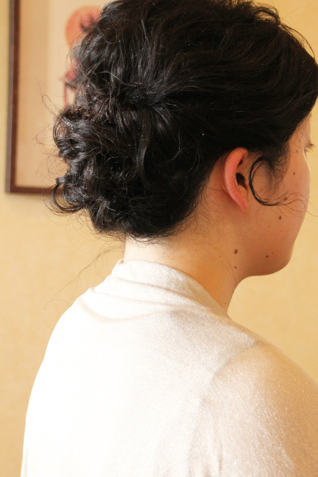 結婚式 髪型 くせ毛 ルーズ さくら市 美容室 エスポワール ヘアアレンジ 美容室エスポワール