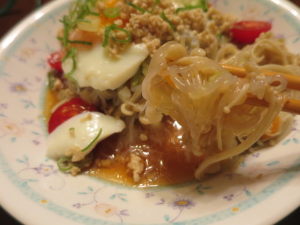 しらたきで創作麺(笑)ダイエット!_c0212604_21161393.jpg
