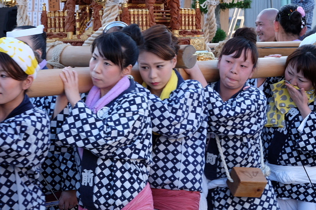 八日市場 匝瑳市 の八重垣神社女神輿 東風