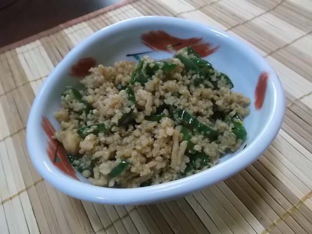 甘辛ピーマン入り鶏そぼろ&山型パン_f0019498_19461841.jpg