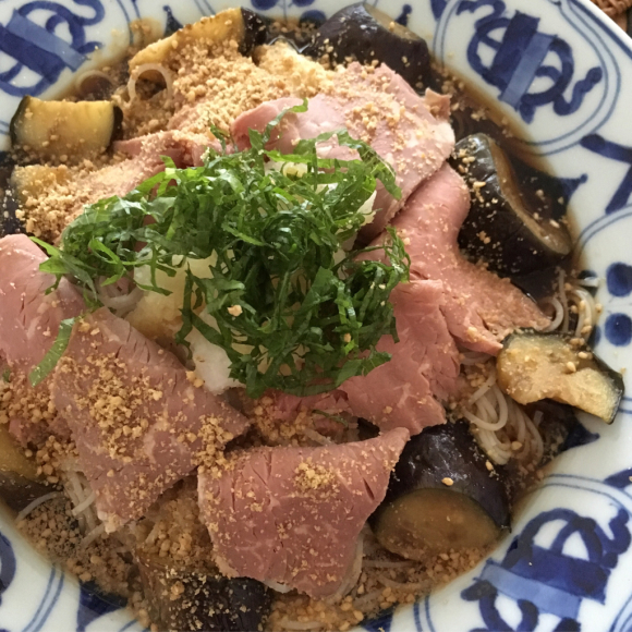 暑い日にはぶっかけそうめんと桃パスタ!_b0065587_19333403.jpg