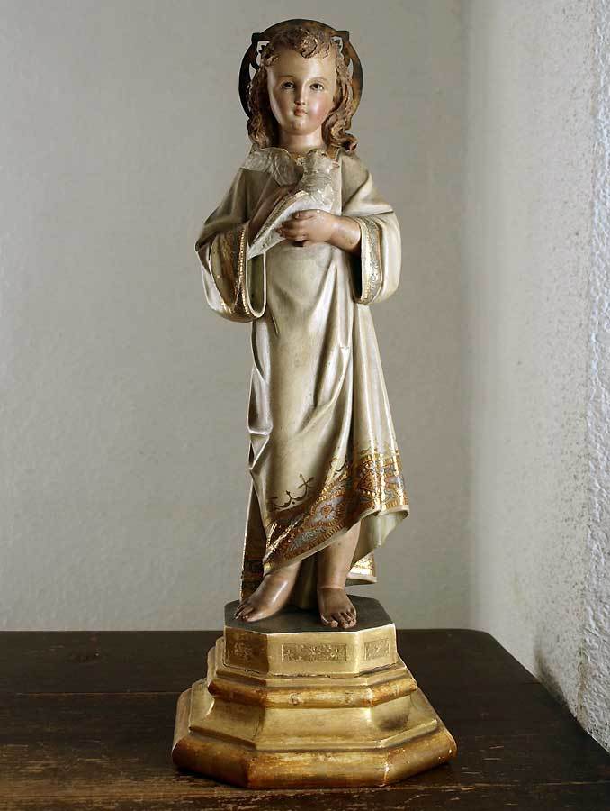 希少 白鳩を抱く幼子イエス少年 キリスト像 置物 インテリア アンティーク 希少 白鳩を抱く幼子イエス少年 キリスト像 置物 インテリア