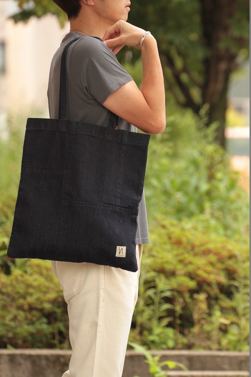 □NUDIE JEANS/DENIM PATCHED TOTE BAG : Import Select Shop NoseLow