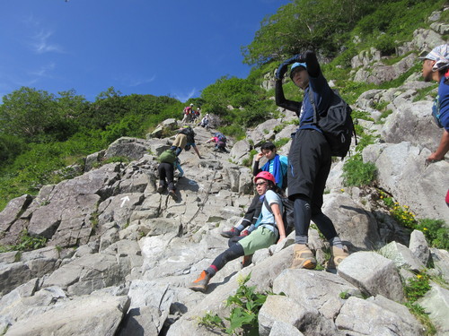 2016年8月12日　北穂高岳登山　④北穂高岳～徳沢_e0245655_5532210.jpg