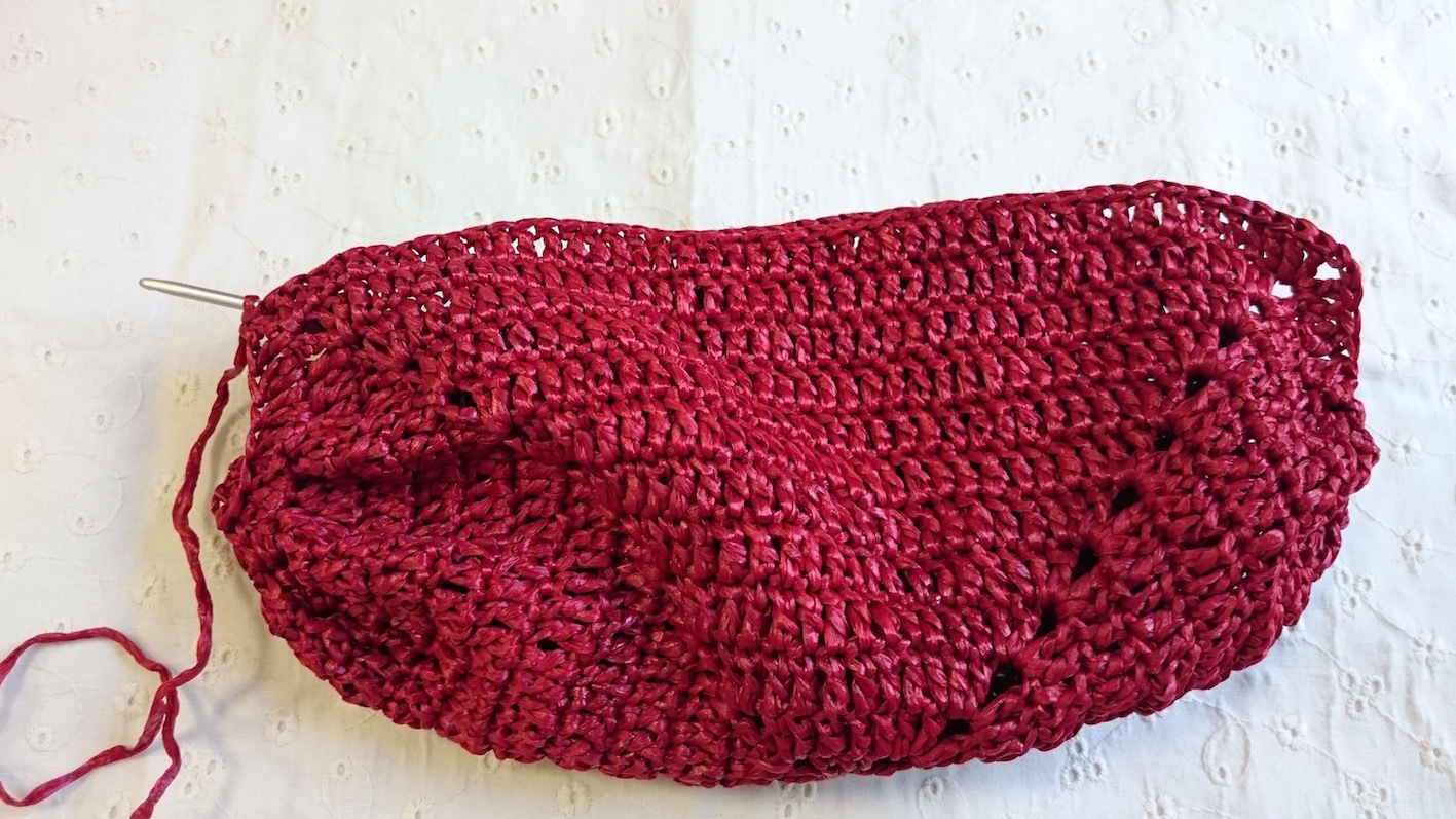 ダイソーのペーパーヤーンでグラニーバッグ 作り方２ Crochet休暇