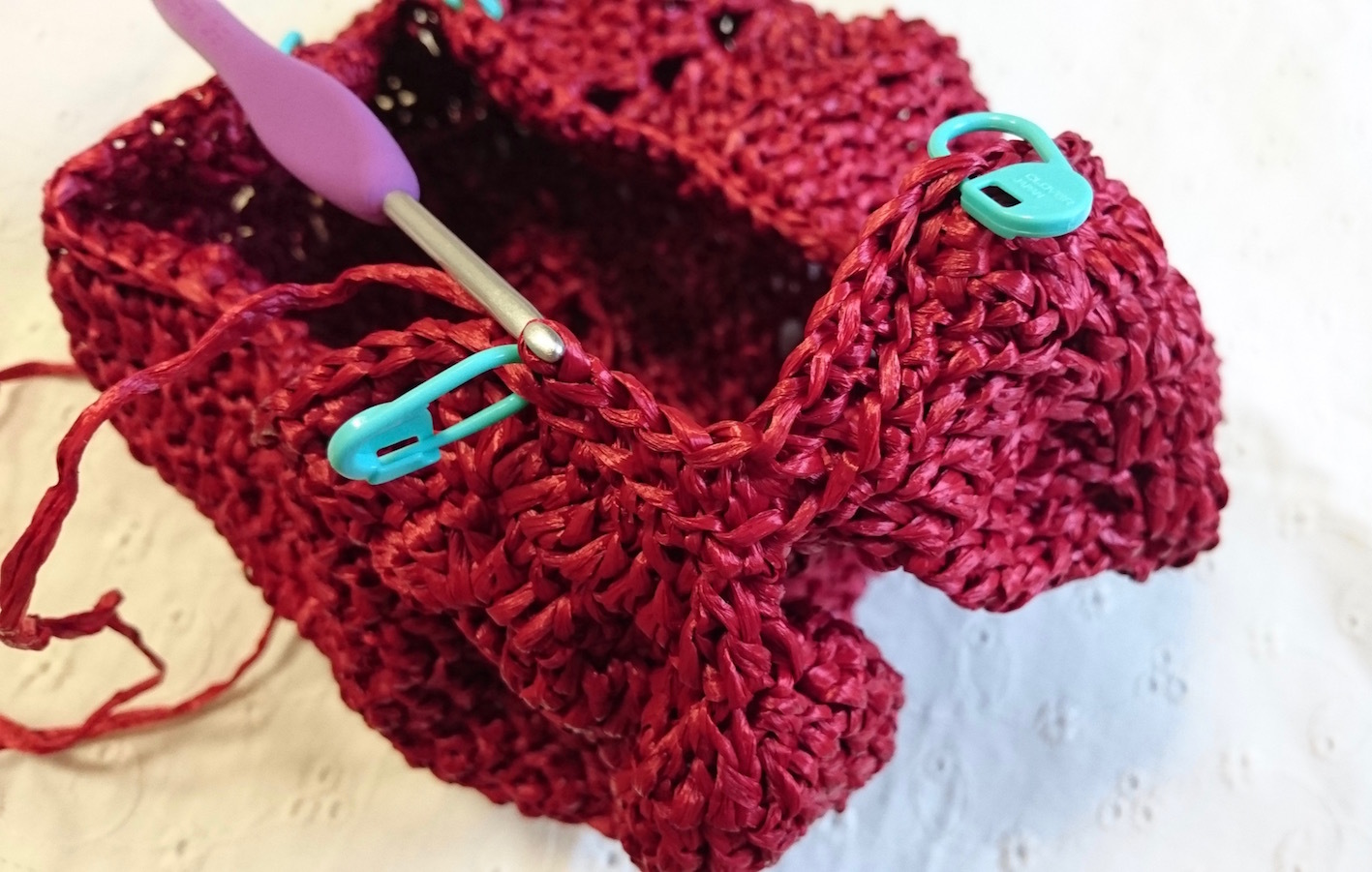 ダイソーのペーパーヤーンでグラニーバッグ 作り方３ Crochet休暇