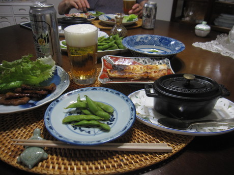 8月のお料理教室のレシピ作り&ポタジェの物で夕食_a0279743_8545987.jpg