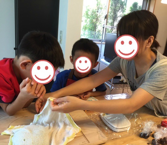 夏休み自由研究ノート付き、親子でカエルあんぱんレッスン_a0214059_17020883.jpg