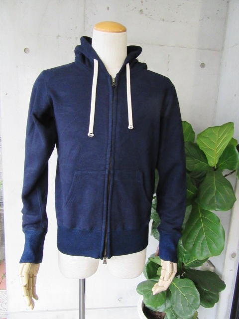 BIRVIN UNIFORM ･･･ Indigo SWEAT ZIP PARKA！★！_d0152280_13184976.jpg