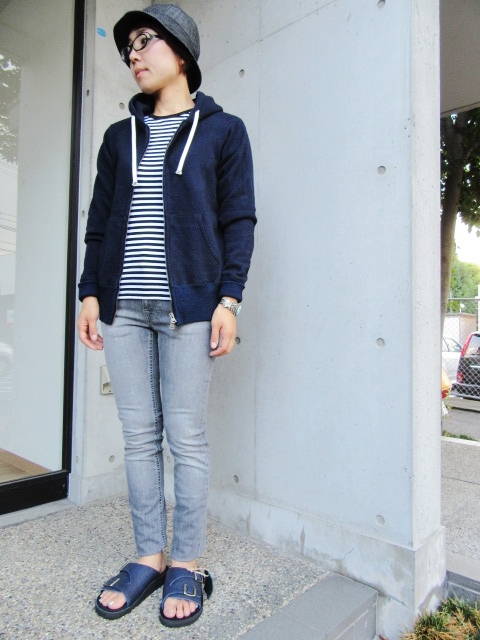 BIRVIN UNIFORM ･･･ Indigo SWEAT ZIP PARKA！★！_d0152280_13212565.jpg