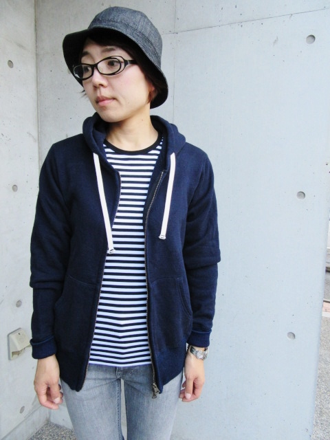 BIRVIN UNIFORM ･･･ Indigo SWEAT ZIP PARKA！★！_d0152280_13215689.jpg