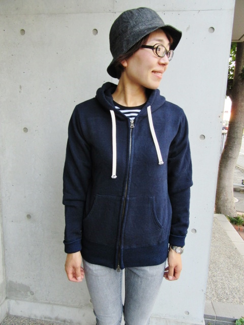 BIRVIN UNIFORM ･･･ Indigo SWEAT ZIP PARKA！★！_d0152280_1322452.jpg