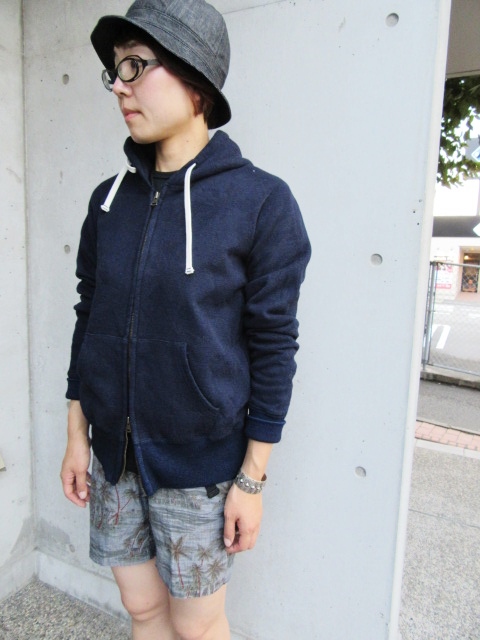 BIRVIN UNIFORM ･･･ Indigo SWEAT ZIP PARKA！★！_d0152280_13234658.jpg