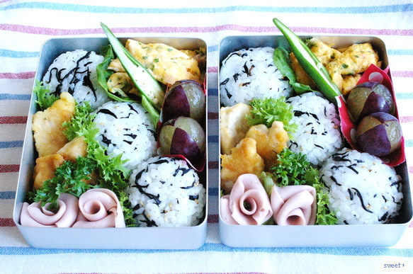 今日のマグロフリッター弁当とぶどうのカッティング_d0327373_11015742.jpg