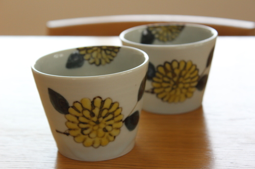 新品未使用】九谷青窯 徳永遊心 色絵菊 蕎麦猪口 楕円鉢 まとめ