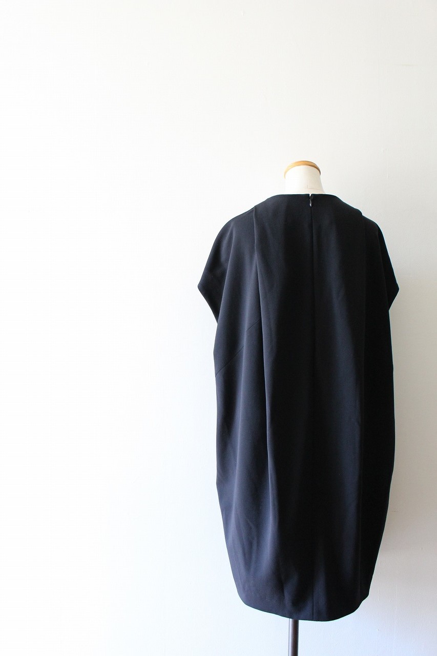 エンフォルド ダブルクロスフレンチボックス ワンピース 38 ブラック