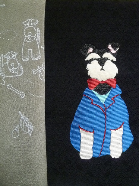 シュナウザー犬・八寸帯・小物でコーディネイト。_f0181251_13213292.jpg