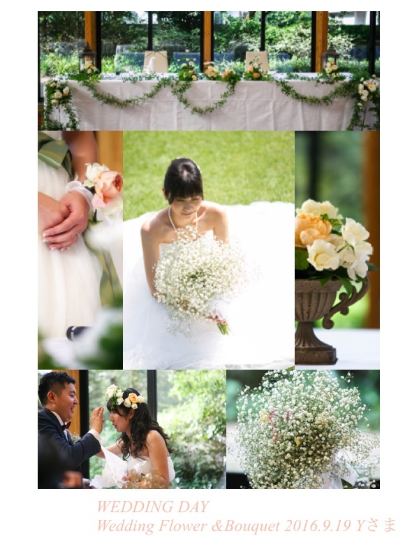 Wedding Flower & Bouquets2015.919 Yさまより_c0128489_17520550.jpg