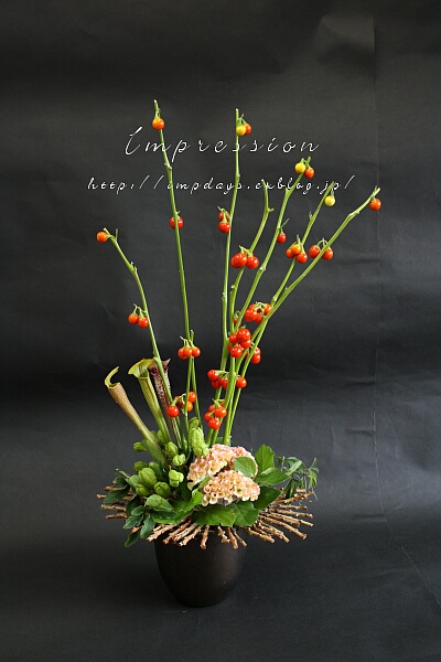 今週の定期装花から 花ナス Impression Days 今週の定期装花から 花ナス Impression Days