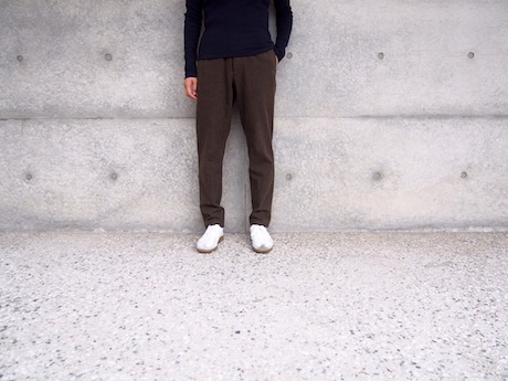 mix cotton serge blanket finish waist shirring pants_b0163746_16295482.jpg