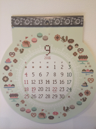 クロスステッチ図案のカレンダー 内堀久美子の刺繍のアトリエ クロスマァム